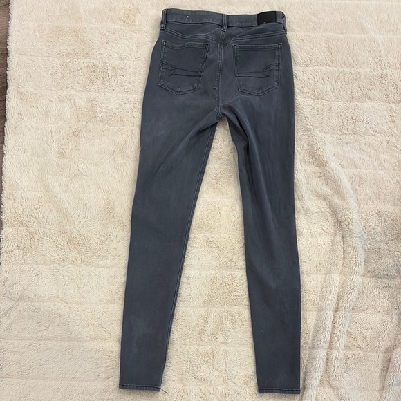 American Eagle Women's dark grey/black Jeans size 8 extra long (tall) - Picture 4 of 8